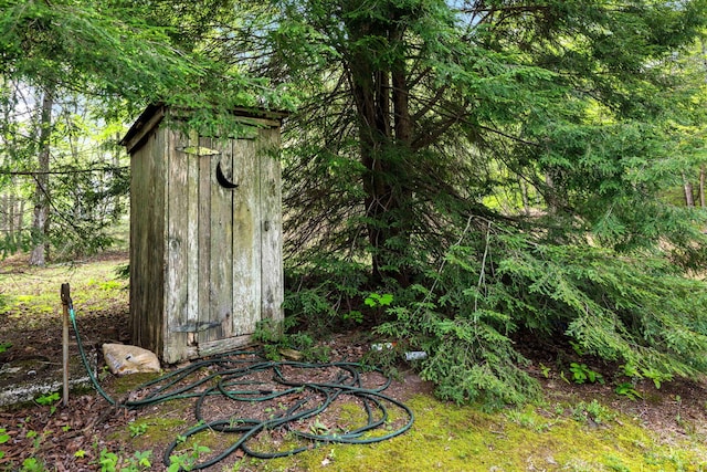view of shed