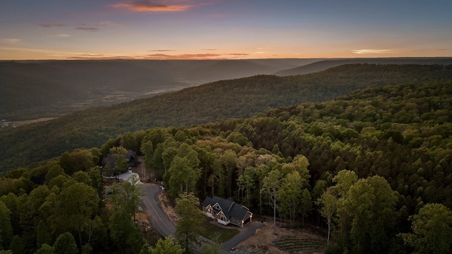 490 Moonlight Ln, Jasper, TN 37347 - aerial view at dusk of a view of trees and a mountain view