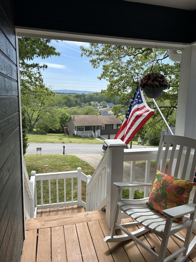 8721 Forest Pond Dr, Harrison, TN 37341 - wooden terrace featuring a porch