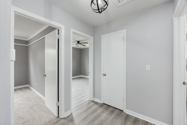 1852 N Prairie Cir, Hixson, TN 37343 - corridor featuring baseboards and wood finished floors
