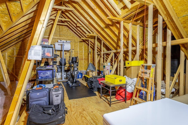 view of attic