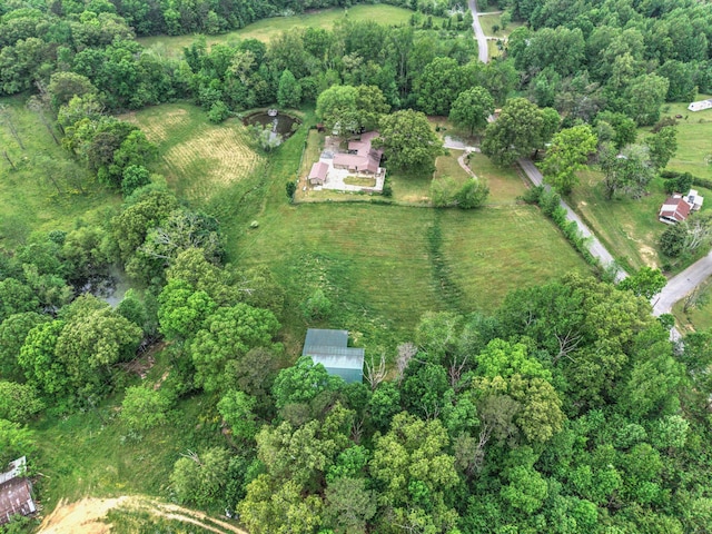 drone / aerial view featuring a rural view