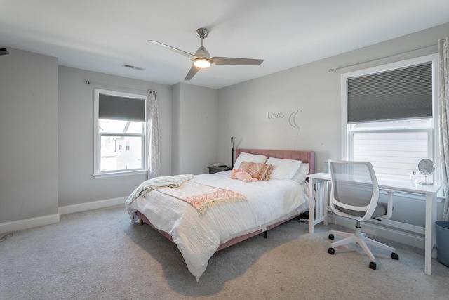 1826 Seven Pines Ln, Chattanooga, TN 37415 - carpeted bedroom with ceiling fan and baseboards