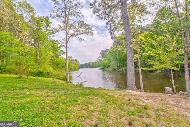 property view of water featuring a view of trees