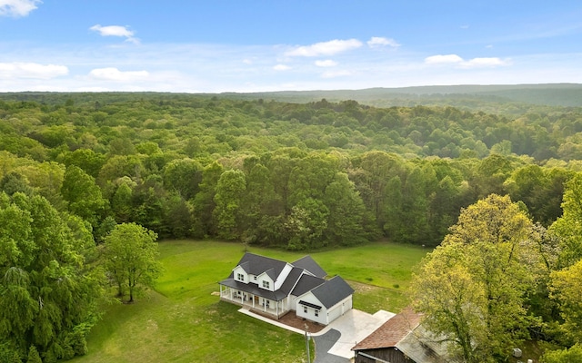 6949 Sawyer Rd, Signal Mountain, TN 37377 - aerial view of property and surrounding area with a forest
