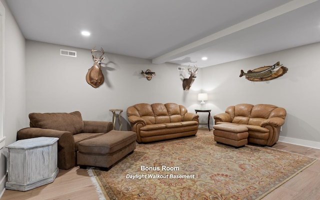 6949 Sawyer Rd, Signal Mountain, TN 37377 - living room with wood finished floors and recessed lighting