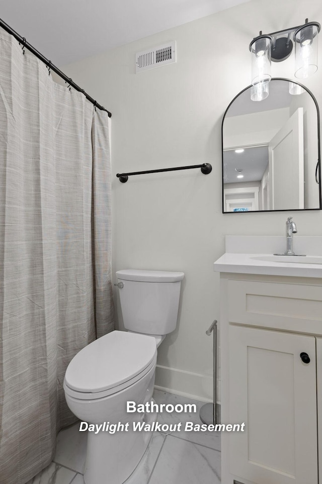 6949 Sawyer Rd, Signal Mountain, TN 37377 - full bath with vanity and marble look tile flooring