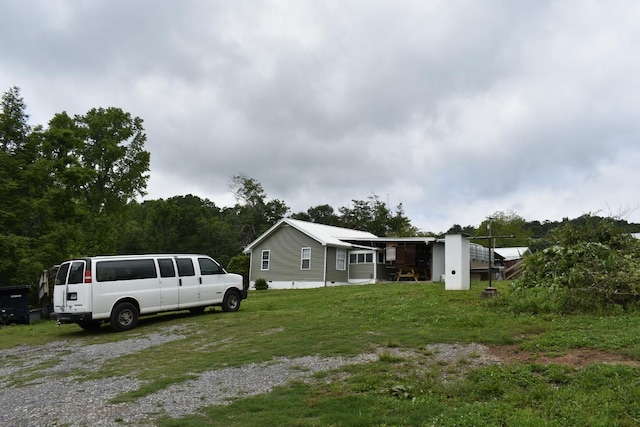 view of grassy yard