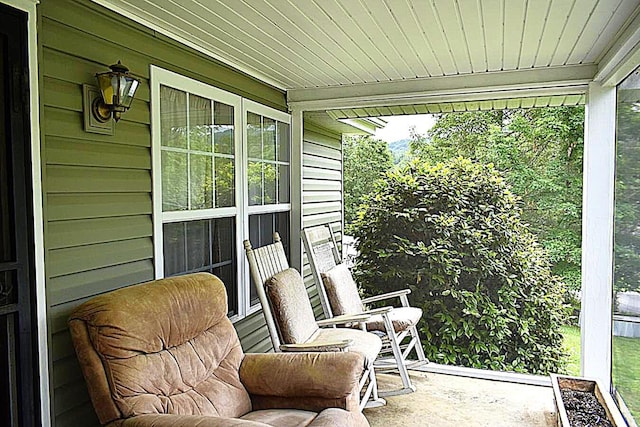 view of patio with a porch