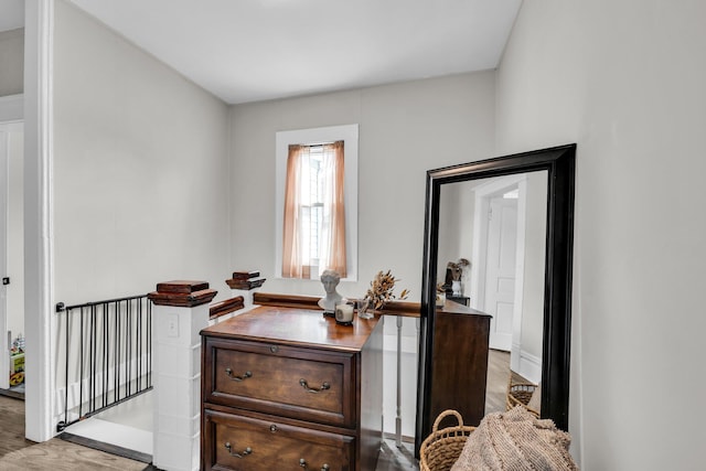 interior space featuring wood finished floors