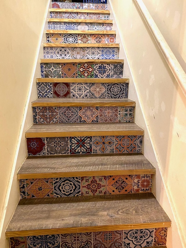 view of stairway