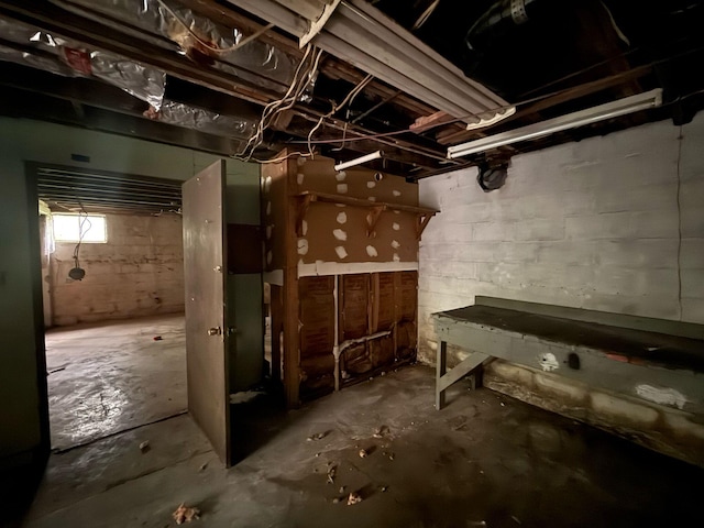 view of basement