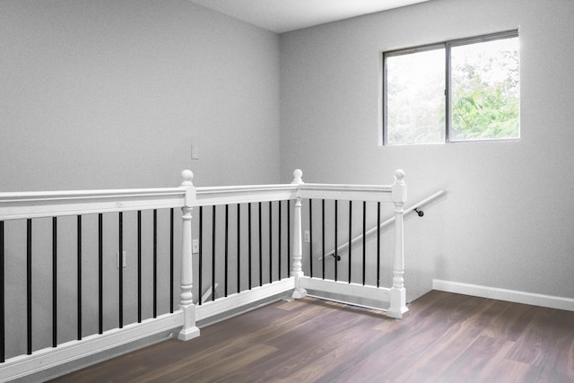 1204 N Long Hollow Rd, Chickamauga, GA 30707 - stairway featuring wood finished floors and baseboards