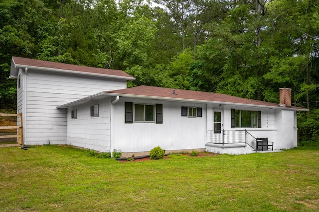 1204 N Long Hollow Rd, Chickamauga, GA 30707 - rear view of property featuring a chimney