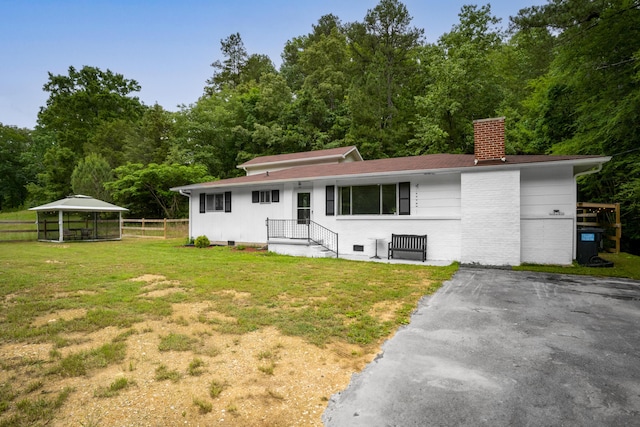 1204 N Long Hollow Rd, Chickamauga, GA 30707 - view of front of property with a chimney and brick siding