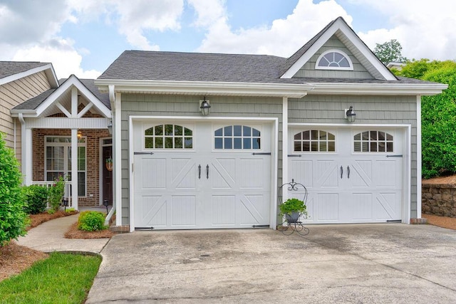 garage with driveway