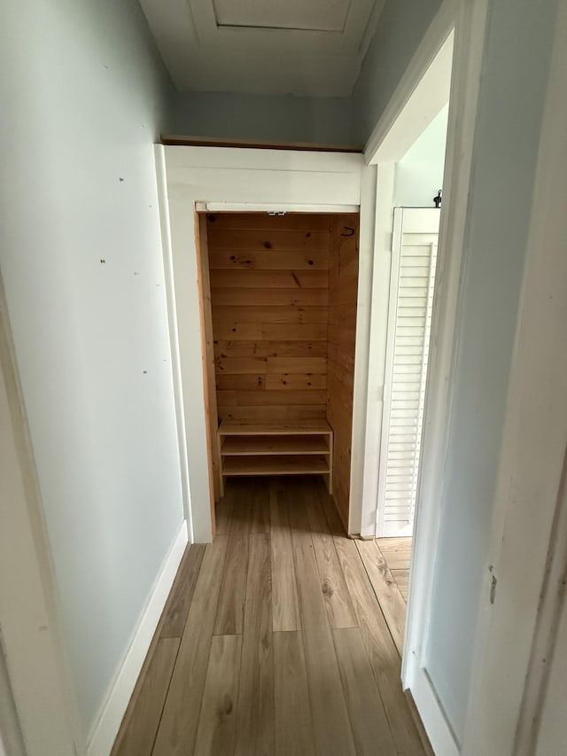 1021 W Elmwood Dr, Chattanooga, TN 37405 - hall with attic access and wood finished floors