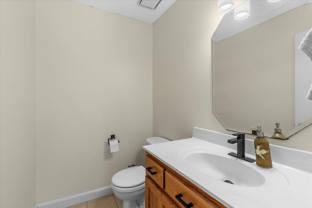 612 Carolina Ave, Signal Mountain, TN 37377 - bathroom with tile patterned floors, vanity, and toilet