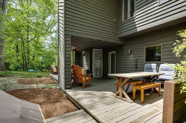 612 Carolina Ave, Signal Mountain, TN 37377 - wooden terrace with outdoor dining area