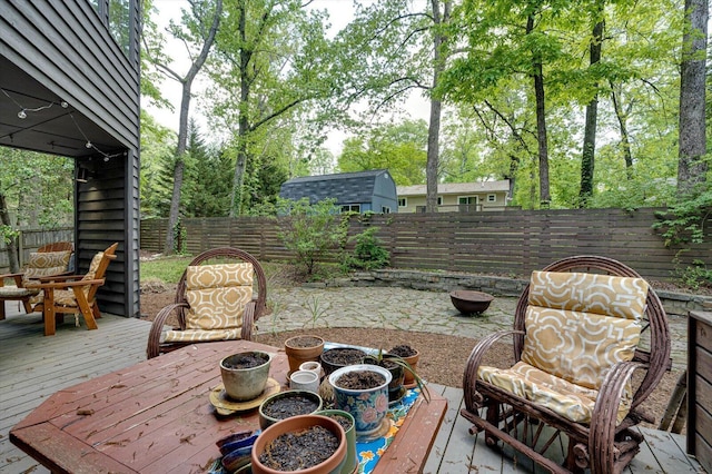 612 Carolina Ave, Signal Mountain, TN 37377 - view of patio with a fenced backyard and a wooden deck