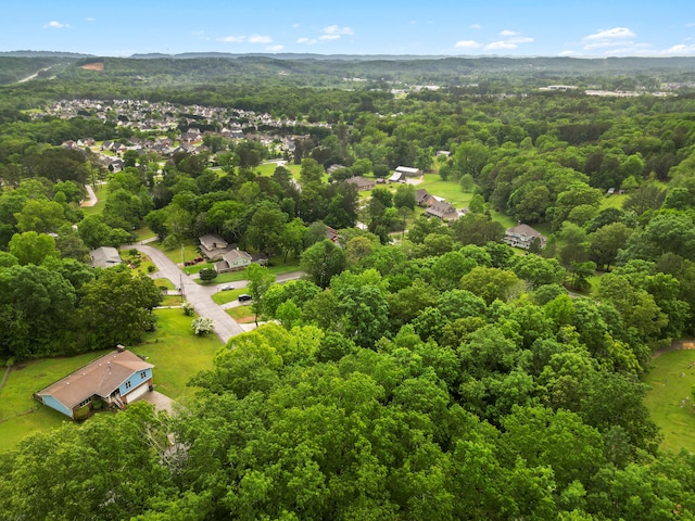 aerial view with a forest view