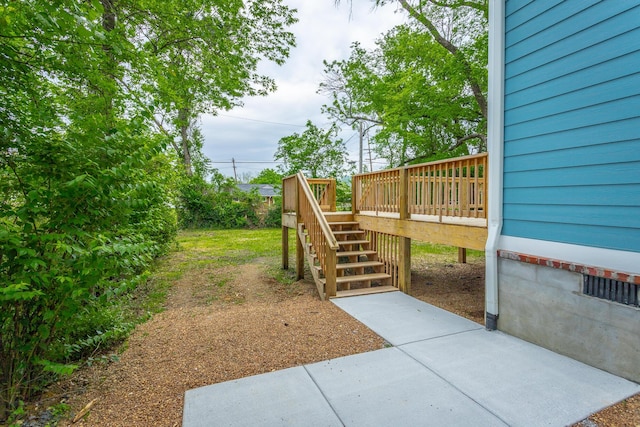 2111 Ivy St, Chattanooga, TN 37404 - view of yard with a wooden deck and stairs