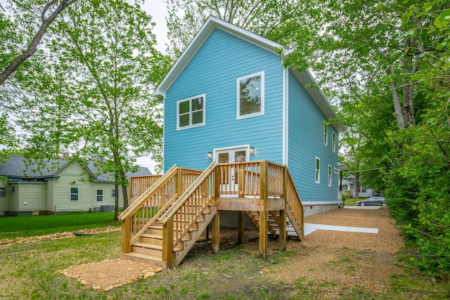2111 Ivy St, Chattanooga, TN 37404 - back of house with french doors and stairway