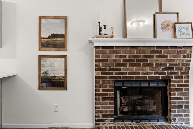 7403 Flagstone Dr, Ooltewah, TN 37363 - interior details with a fireplace