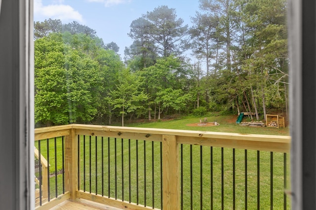 7403 Flagstone Dr, Ooltewah, TN 37363 - wooden deck with a yard