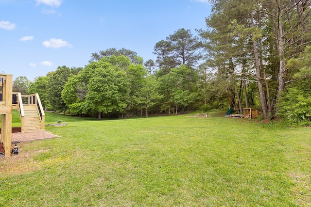 7403 Flagstone Dr, Ooltewah, TN 37363 - view of yard with a playground and stairway