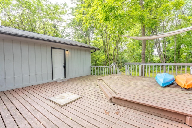 view of wooden deck