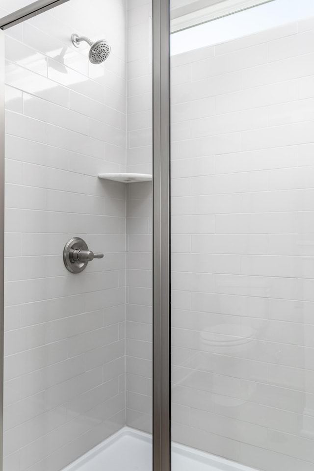 full bathroom with a shower stall