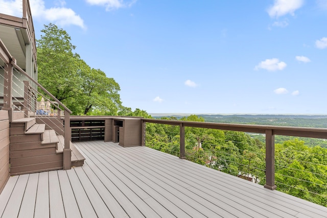 1206 Lower Brow Rd, Signal Mountain, TN 37377 - deck featuring stairs