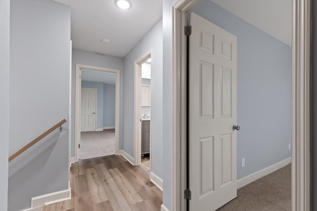 1206 Lower Brow Rd, Signal Mountain, TN 37377 - hall with baseboards and light wood finished floors
