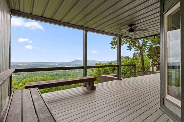 1206 Lower Brow Rd, Signal Mountain, TN 37377 - deck with a mountain view