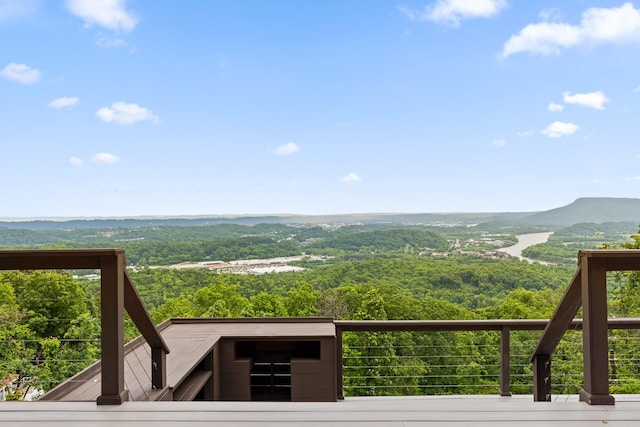 1206 Lower Brow Rd, Signal Mountain, TN 37377 - view of mountain backdrop featuring a heavily wooded area