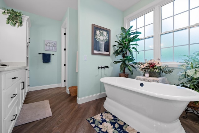234 Reflection Dr, Dunlap, TN 37327 - full bathroom featuring baseboards, wood finished floors, plenty of natural light, and a soaking tub