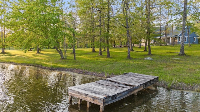 234 Reflection Dr, Dunlap, TN 37327 - dock area featuring a yard and a water view