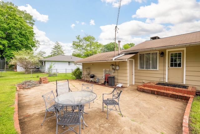 view of patio / terrace with fence