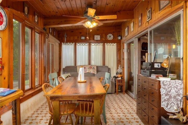 292 Hilltop Cir, Spring City, TN 37381 - sunroom featuring beamed ceiling