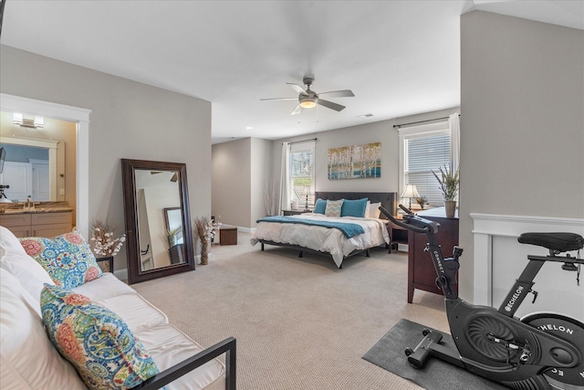 1383 Carrington Way, Chattanooga, TN 37405 - bedroom with light colored carpet and ceiling fan