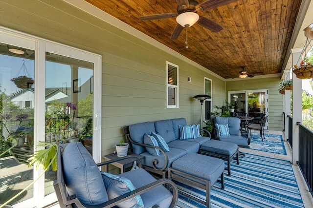 1383 Carrington Way, Chattanooga, TN 37405 - view of patio featuring outdoor lounge area and a ceiling fan