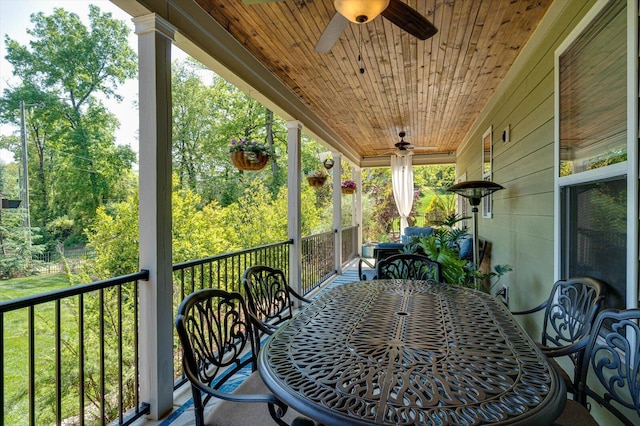 1383 Carrington Way, Chattanooga, TN 37405 - balcony with outdoor dining space and ceiling fan
