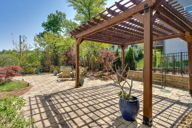 1383 Carrington Way, Chattanooga, TN 37405 - view of patio / terrace featuring a pergola and fence