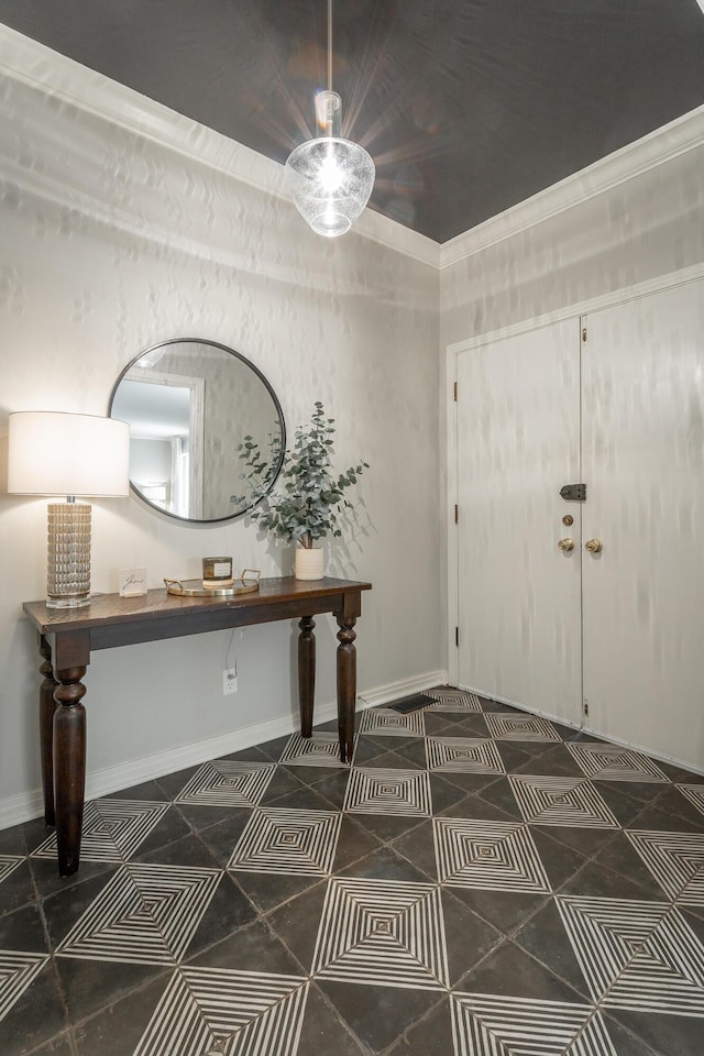 foyer entrance with baseboards