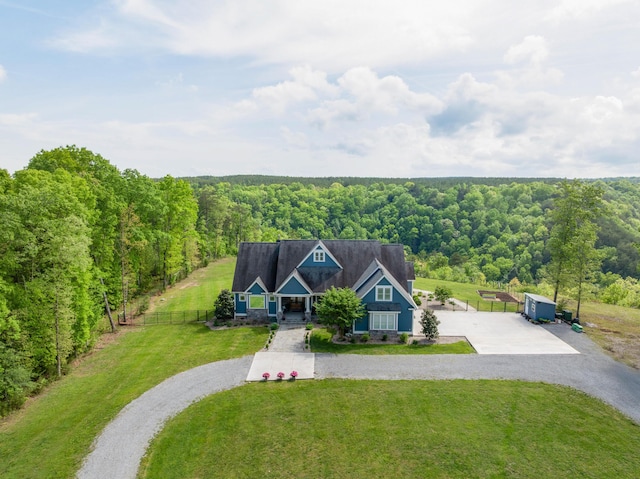 3086 Poe Rd, Soddy Daisy, TN 37379 - view from above of property with a forest