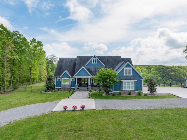 3086 Poe Rd, Soddy Daisy, TN 37379 - view of front of property featuring covered porch and a view of trees