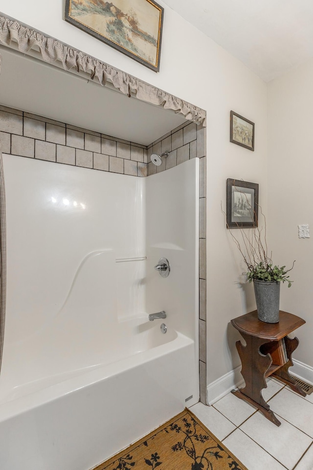 204 Lee-Gordon Mill Rd, Chickamauga, GA 30707 - bathroom featuring tile patterned flooring, baseboards, and shower / tub combination