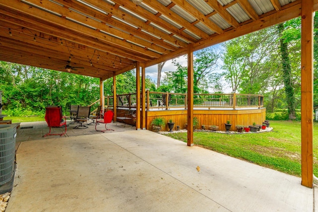 204 Lee-Gordon Mill Rd, Chickamauga, GA 30707 - view of patio with ceiling fan, cooling unit, and a wooden deck