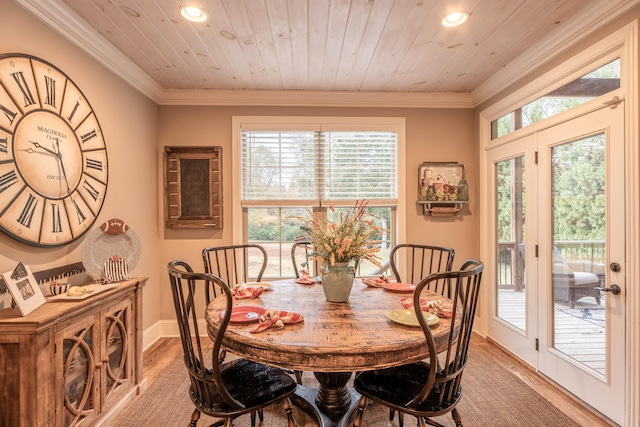 2025 Enclave Dr, Rocky Face, GA 30740 - dining area with recessed lighting, light wood finished floors, and crown molding